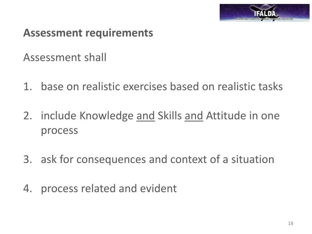 assessment requirements