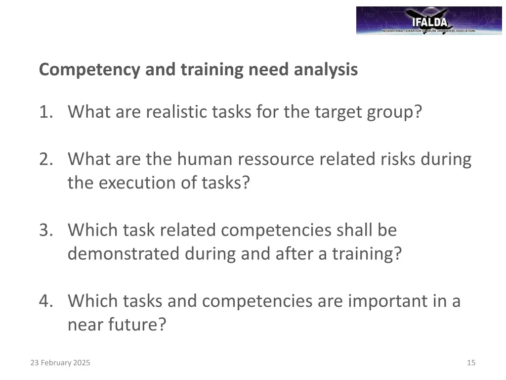 competency and training need analysis