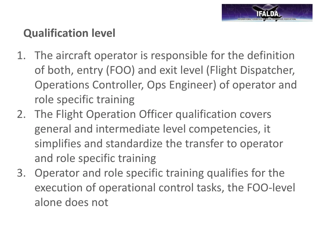 qualification level