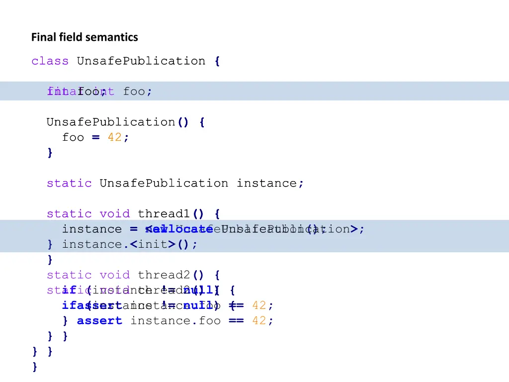 final field semantics