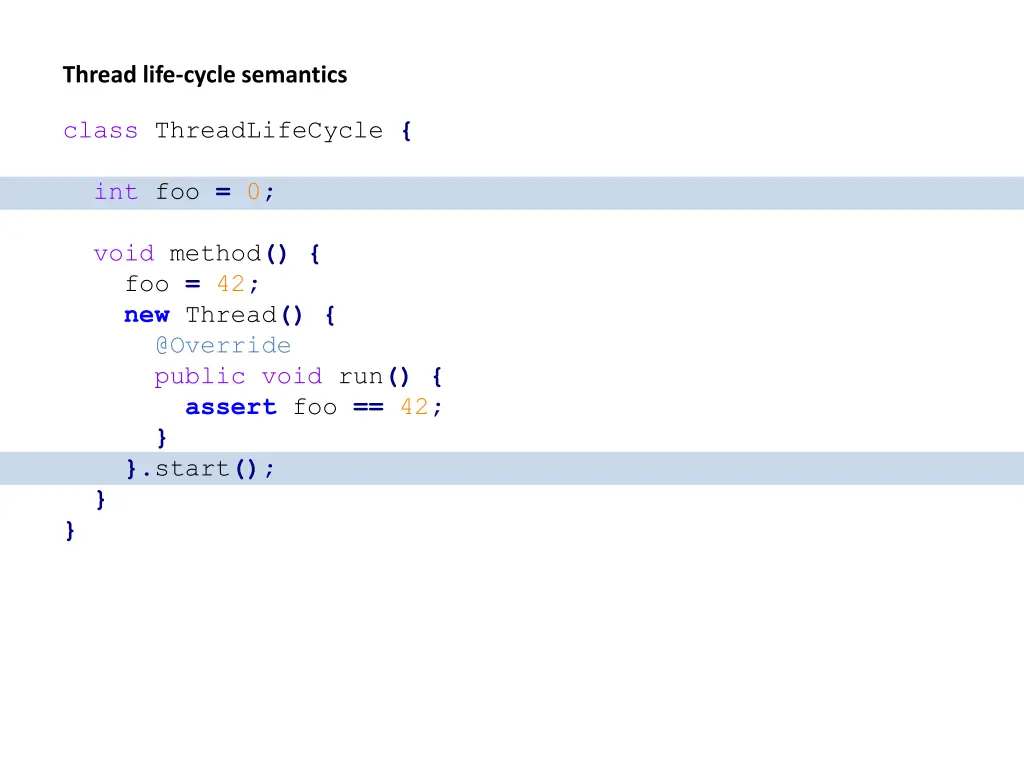 thread life cycle semantics