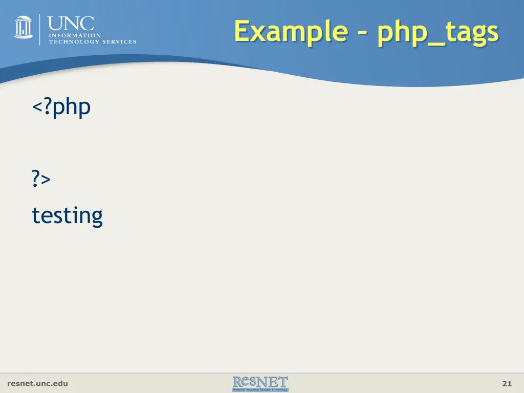 example php tags