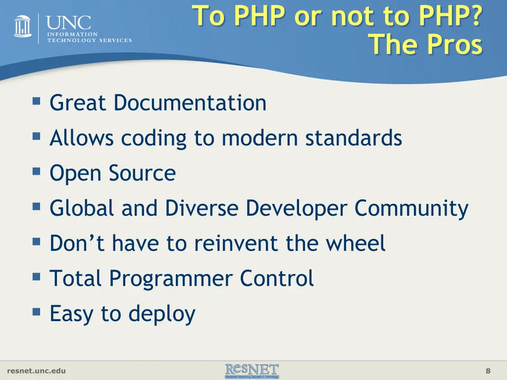 to php or not to php