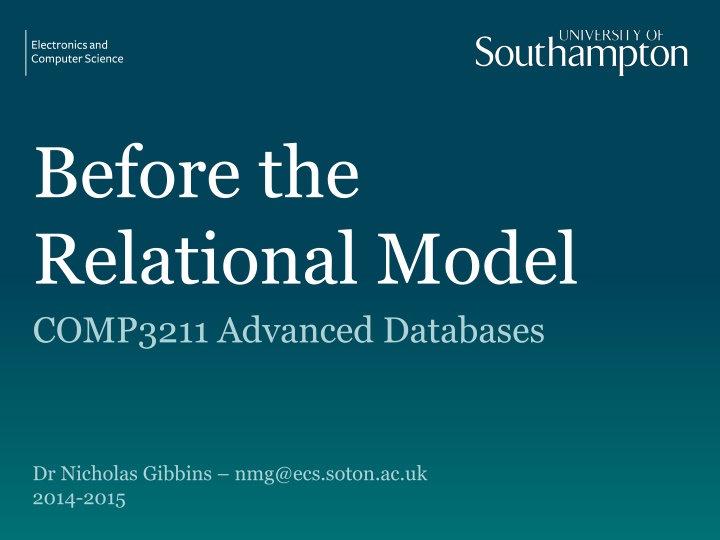 before the relational model comp3211 advanced