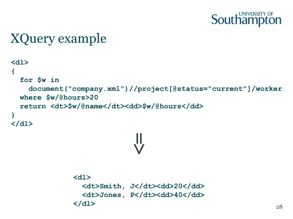 xquery example