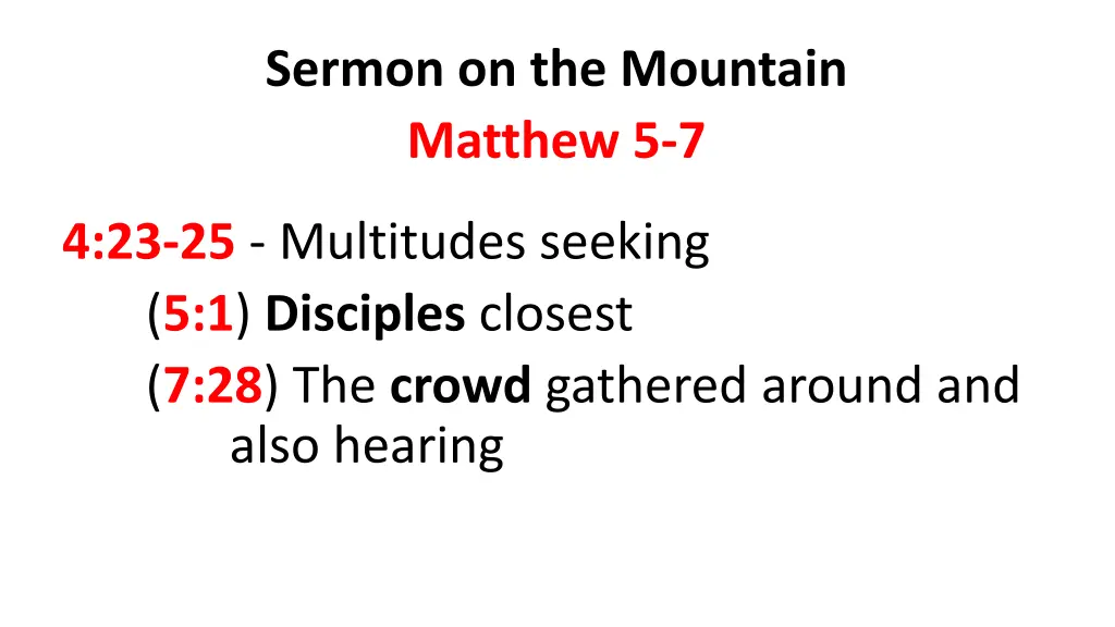 sermon on the mountain matthew 5 7