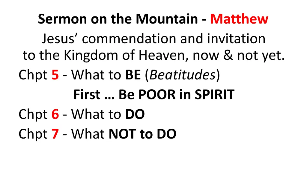 sermon on the mountain matthew jesus commendation