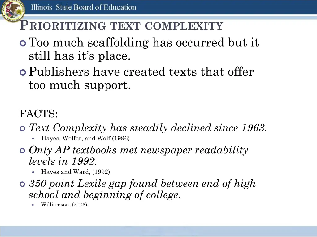 p rioritizing text complexity too much