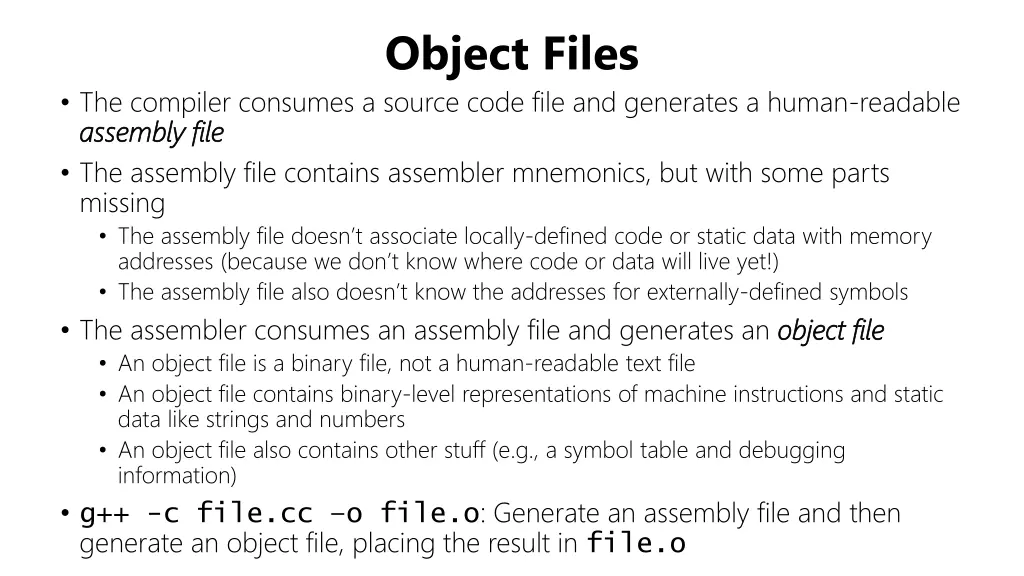 object files