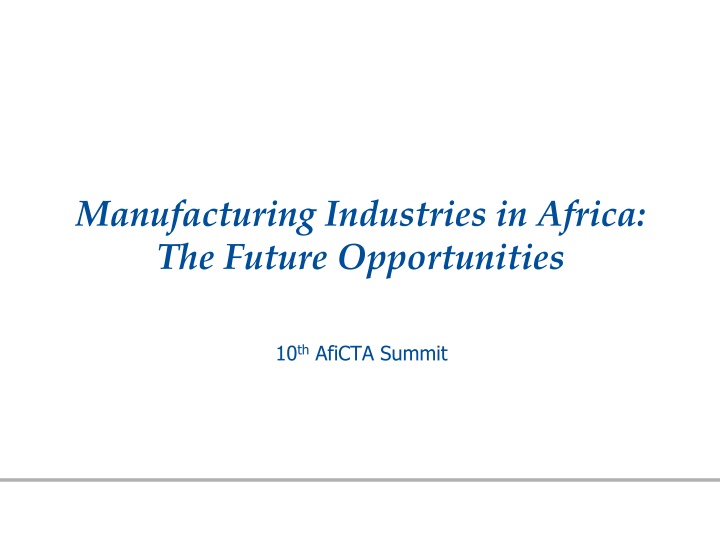 manufacturing industries in africa the future