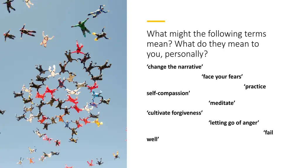 what might the following terms mean what do they