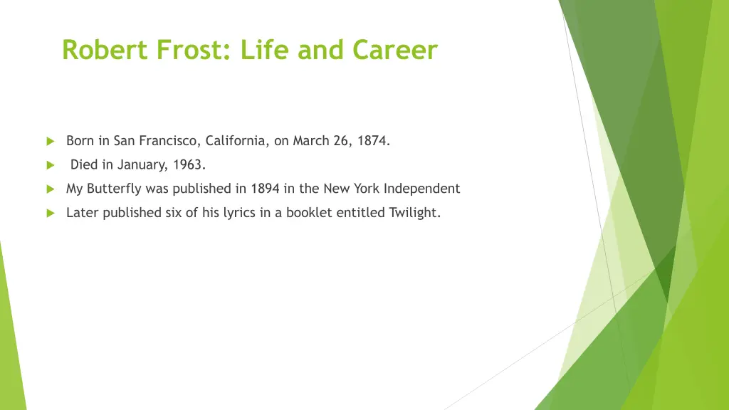 robert frost life and career