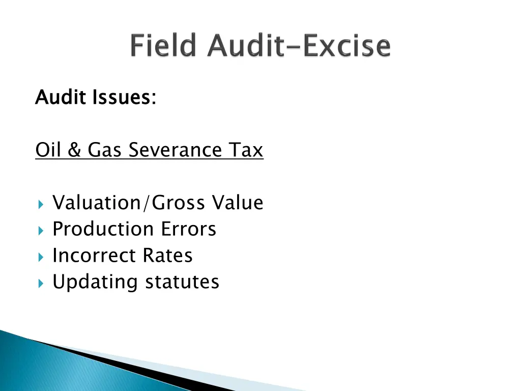 audit issues 2