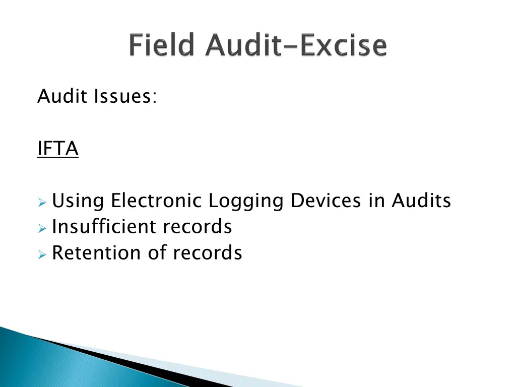 audit issues 3