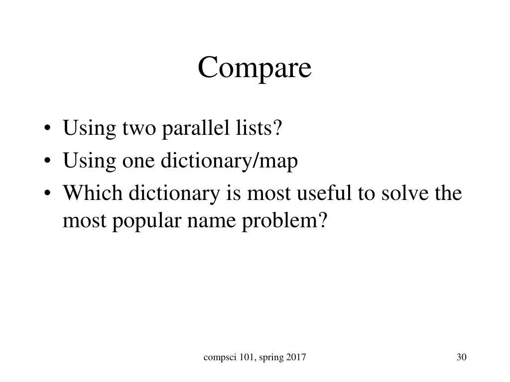 compare