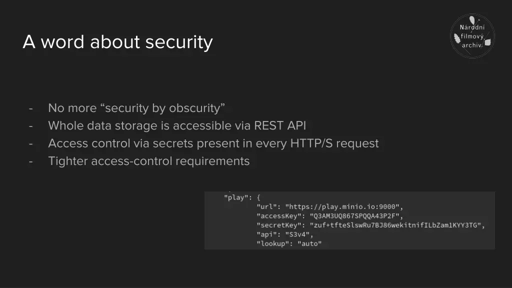 a word about security