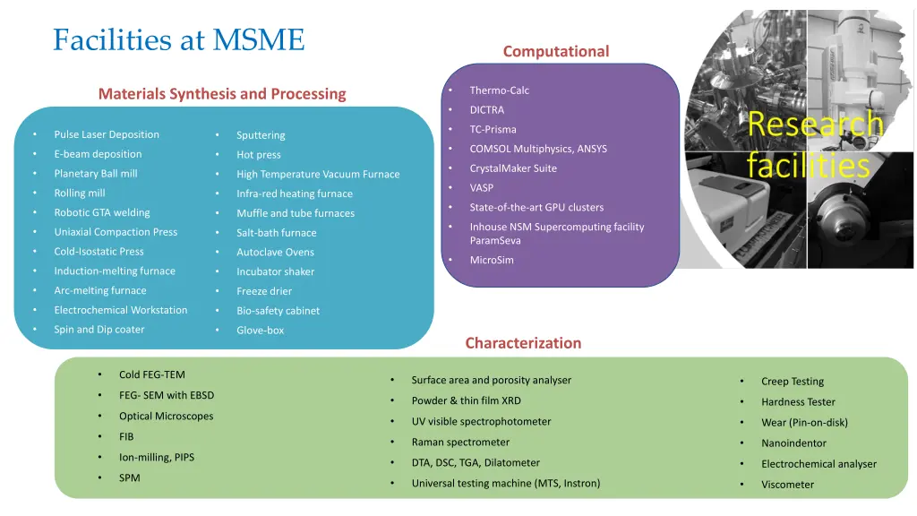 facilities at msme