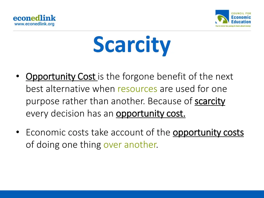 opportunity cost opportunity cost is the forgone