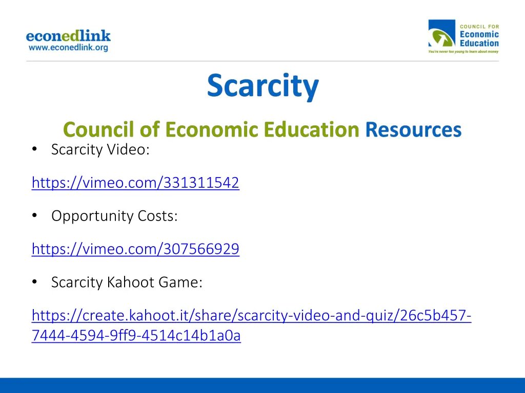 scarcity video