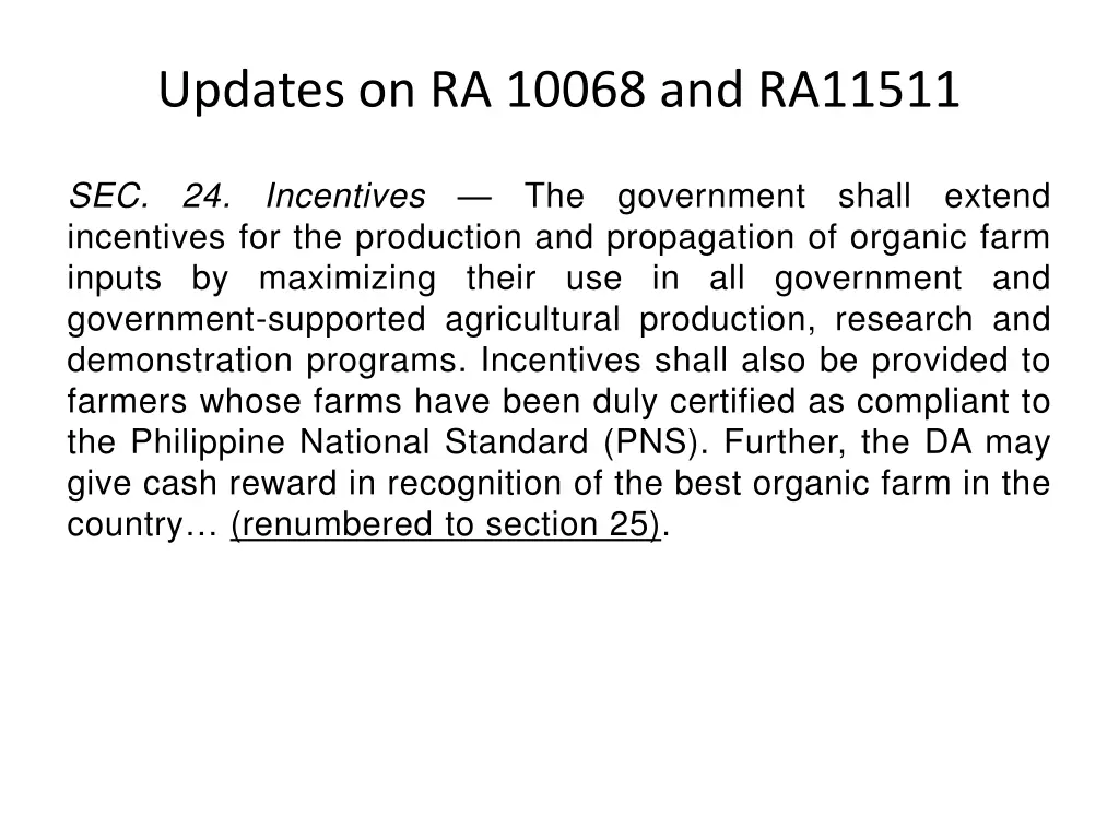 updates on ra 10068 and ra11511 7