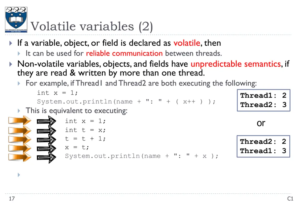 volatile variables 2