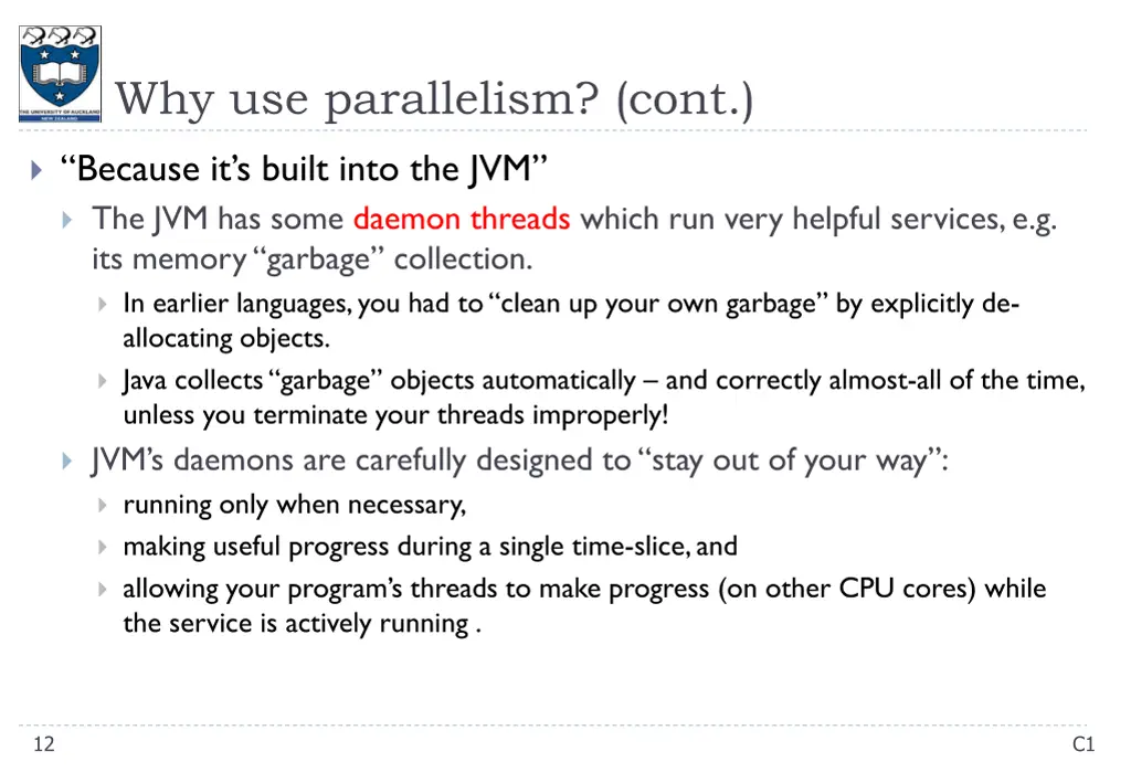 why use parallelism cont