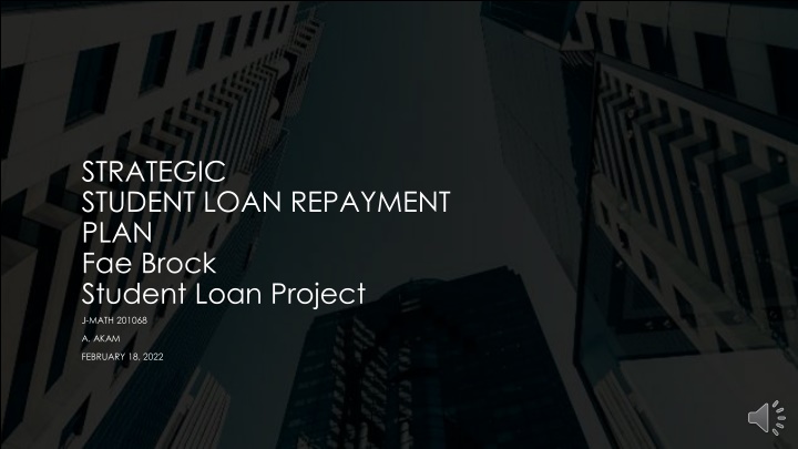 strategic student loan repayment plan fae brock