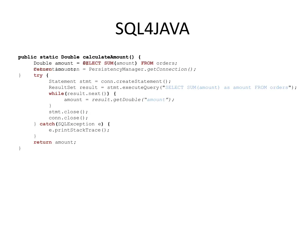 sql4java