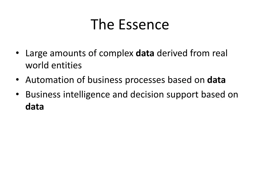 the essence