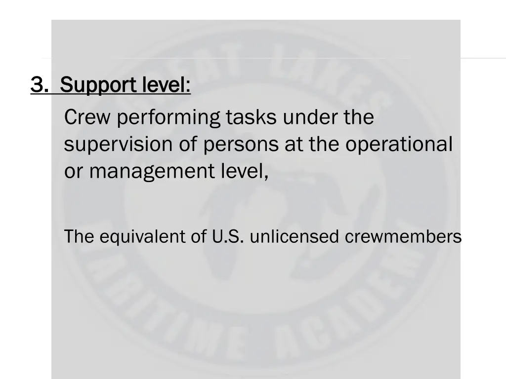 3 support level 3 support level crew performing