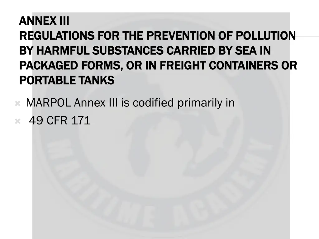 annex iii annex iii regulations