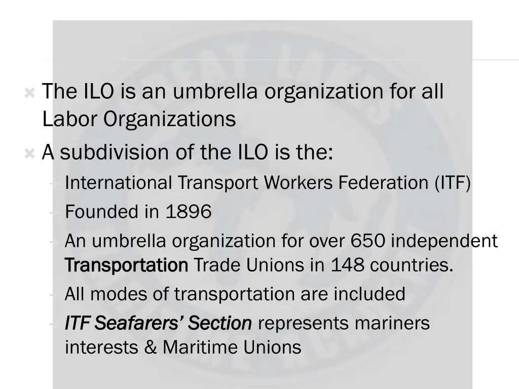 the ilo is an umbrella organization for all labor