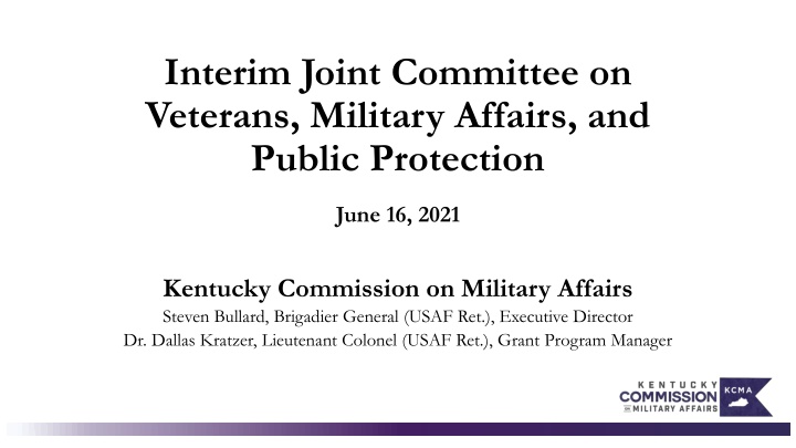interim joint committee on veterans military