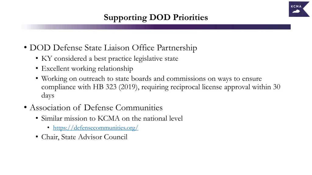 supporting dod priorities