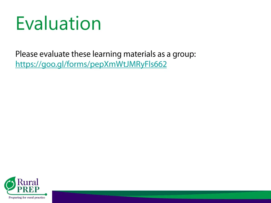 evaluation