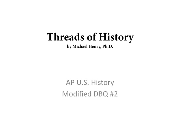 ap u s history modified dbq 2