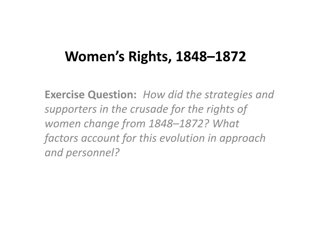 women s rights 1848 1872