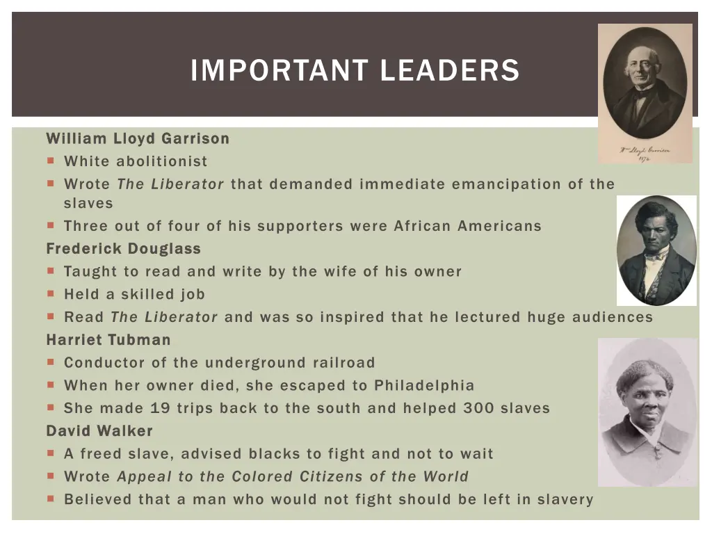 important leaders