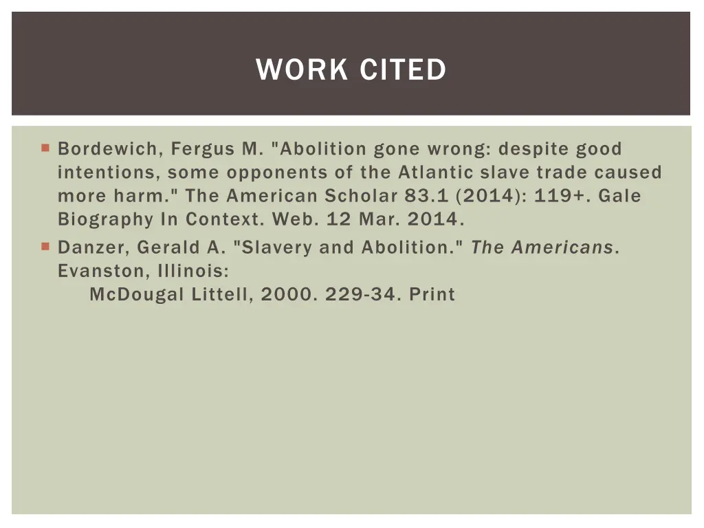 work cited