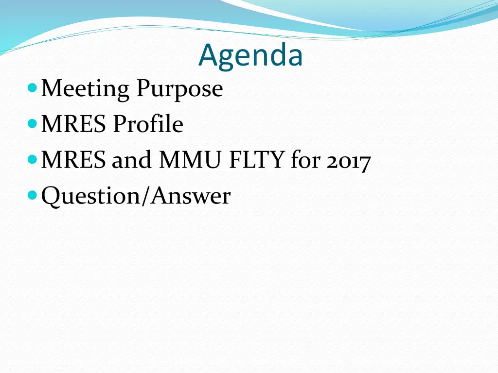 agenda