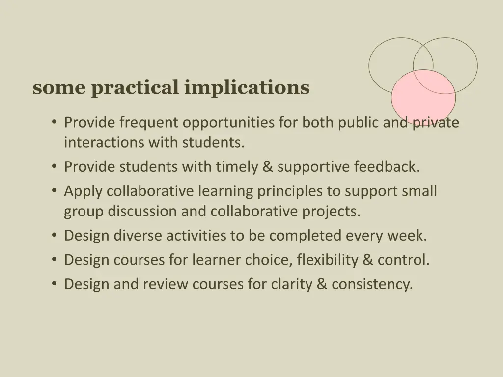 some practical implications 2