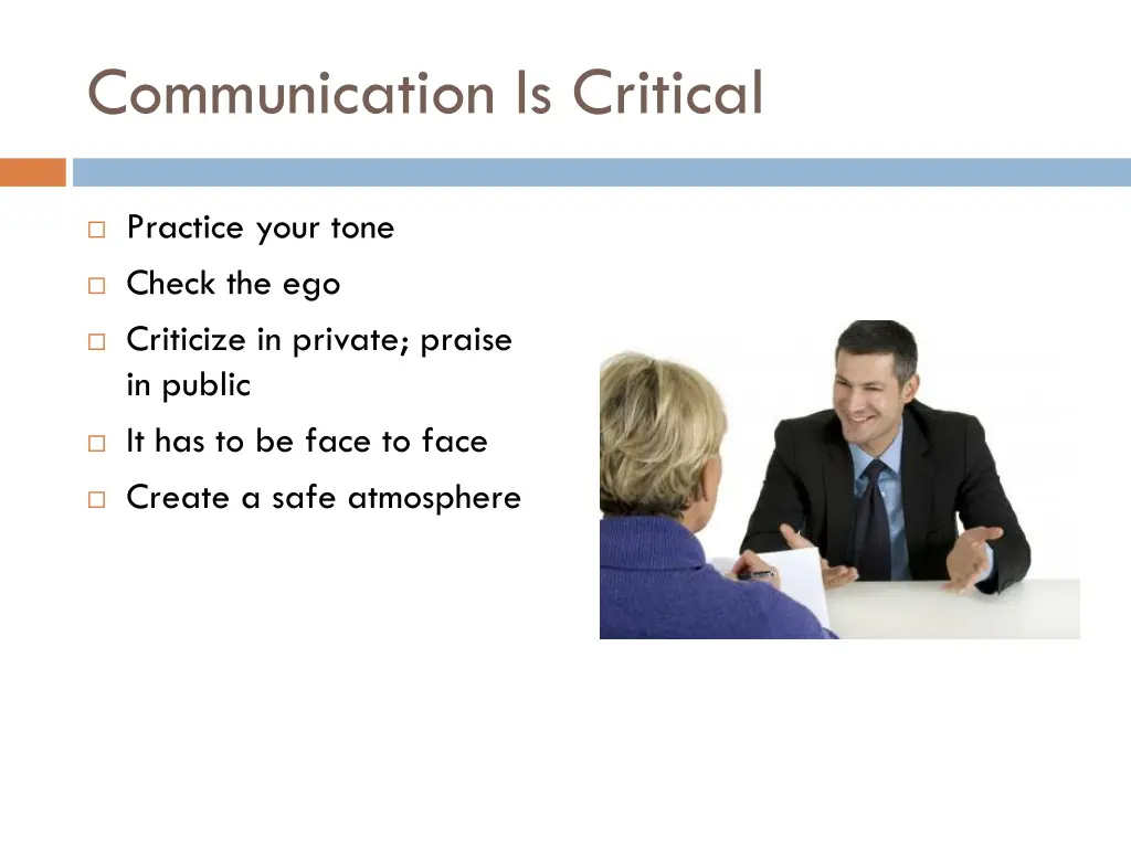 communication is critical