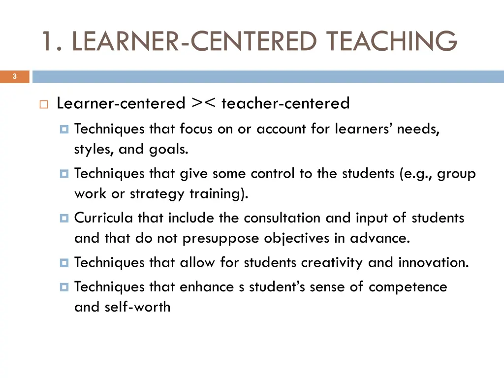 1 learner centered teaching