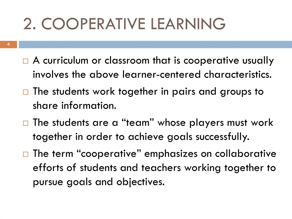 2 cooperative learning