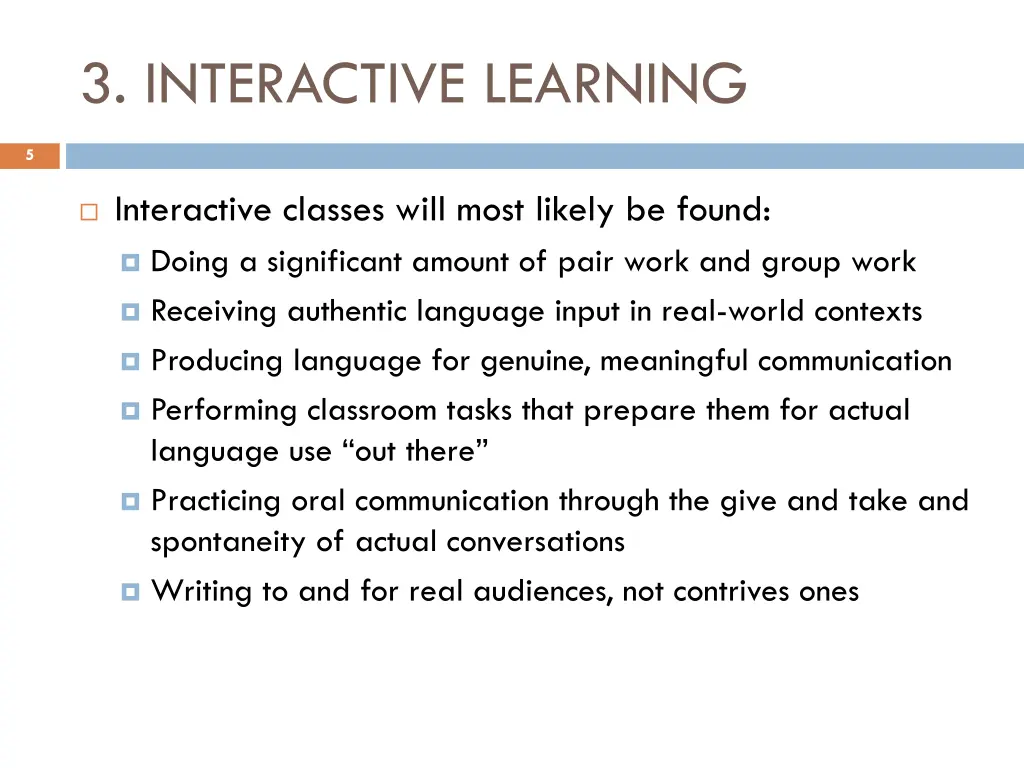 3 interactive learning