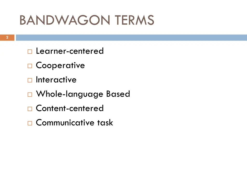 bandwagon terms