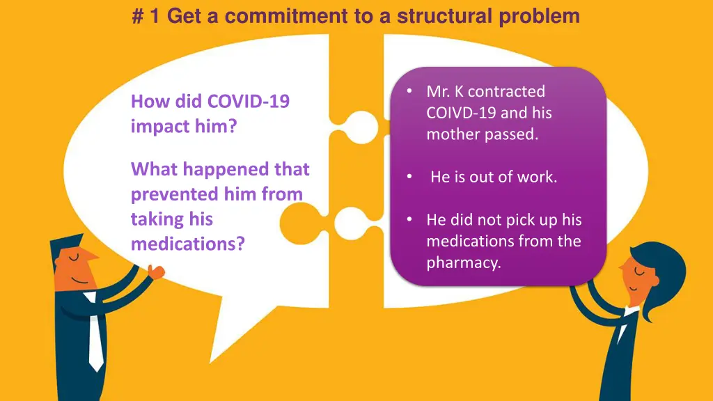 1 get a commitment to a structural problem
