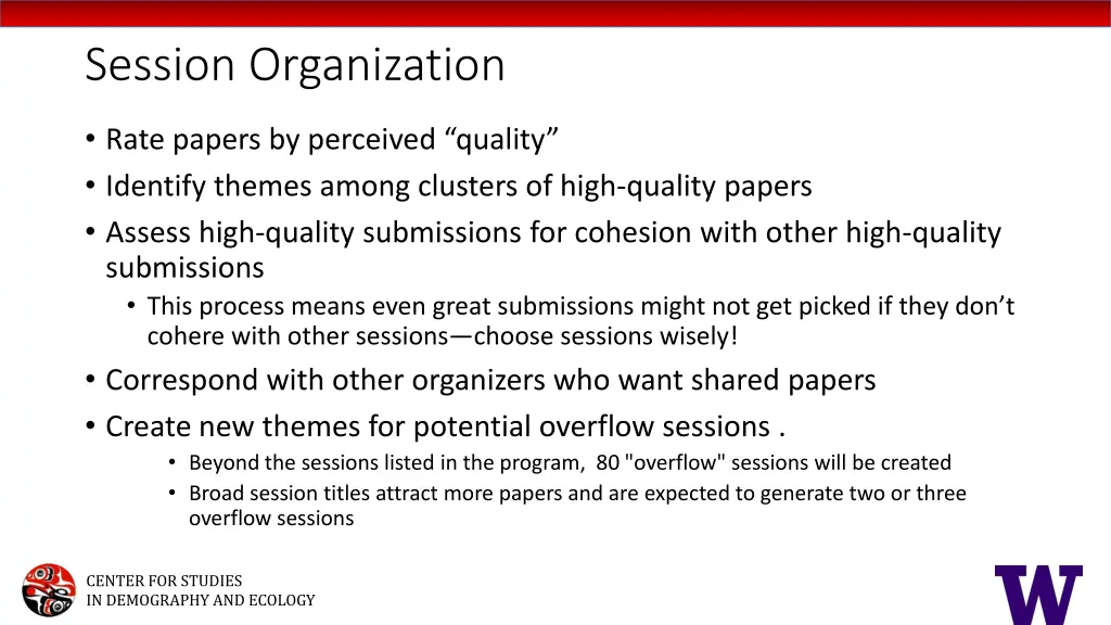 session organization