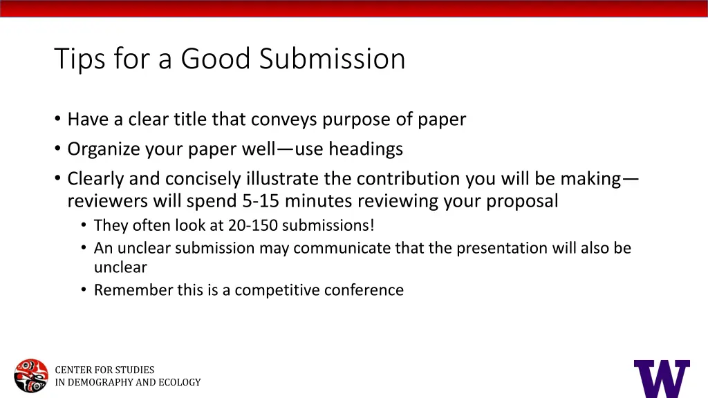 tips for a good submission 1