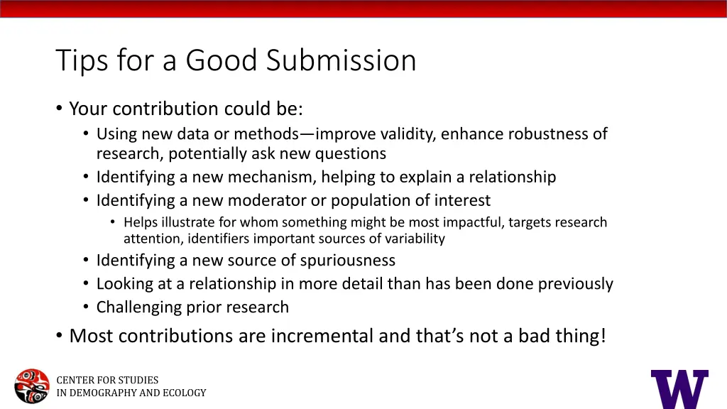 tips for a good submission 2